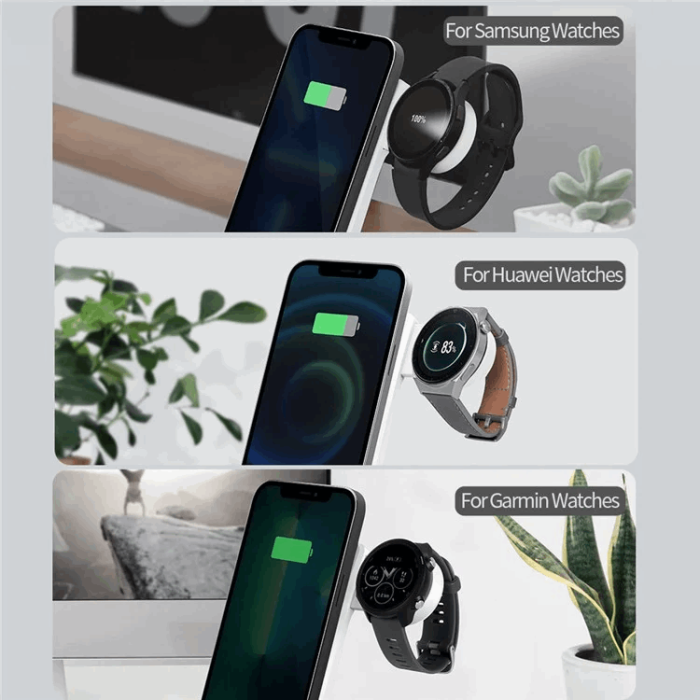 Nillkin - 3-in-1 Trådlös Laddare Samsung Galaxy - Buds - Watch - Vit
