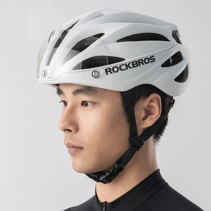 Rockbros - Rockbros Cykelhjälm Avtagbara UV-Skyddsglasögon - Brun