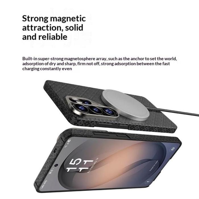 Benks - BENKS Mobilskal För Galaxy S26 Ultra MagSafe Kevlar Aramid Fiber - Svart