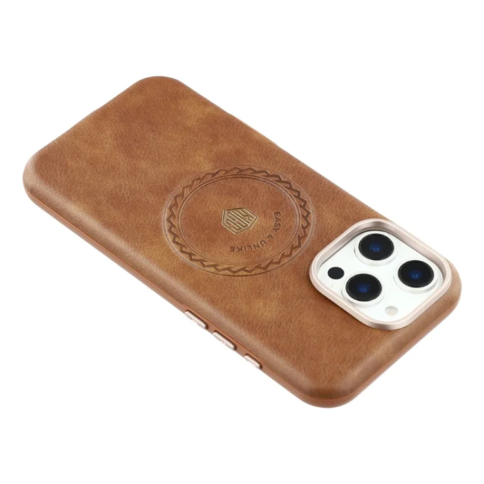 KIGC - KIGC iPhone 16 Pro Max Mobilskal Magsafe Läder - Brun