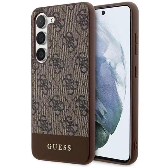 Guess - Guess Galaxy S23 Plus Skal Stripe Collection - Brun