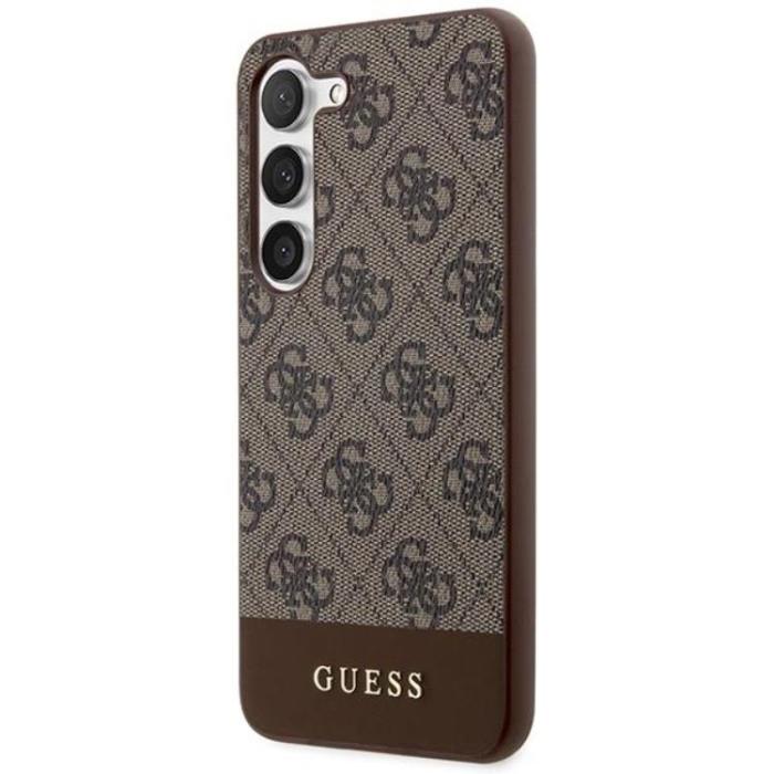 Guess - Guess Galaxy S23 Plus Skal Stripe Collection - Brun