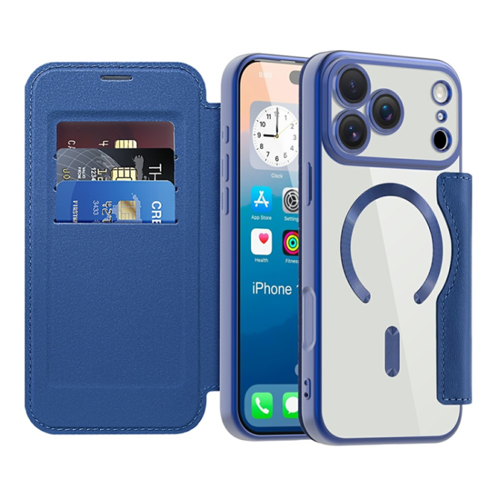 A-One Brand - iPhone 17 Pro Max Plånboksfodral MagSafe RFID - Sapphire