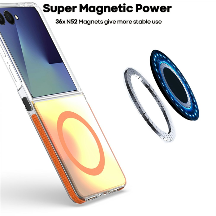 A-One Brand - Galaxy Z Flip 7 Mobilskal MagSafe Acrylic - Vit