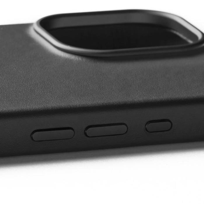 Mujjo - Mujjo iPhone 16 Mobilskal MagSafe Läder - Svart