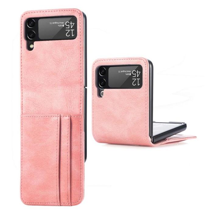 A-One Brand - Galaxy Z Flip 4 Plånboksfodral Portable Folding - Rosa