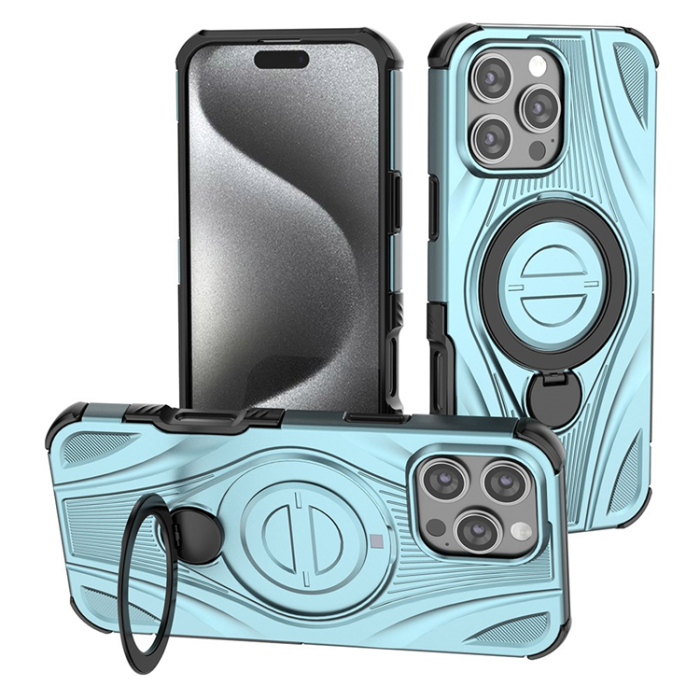 A-One Brand - iPhone 16 Pro Max Mobilskal MagSafe Magnetic Kickstand - Baby Blå