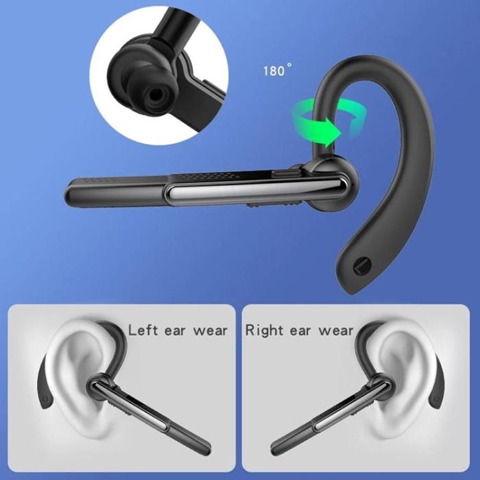 OEM - Single In-Ear Hörlur Bluetooth med Mic Business Noise Canceling P40 - Svart