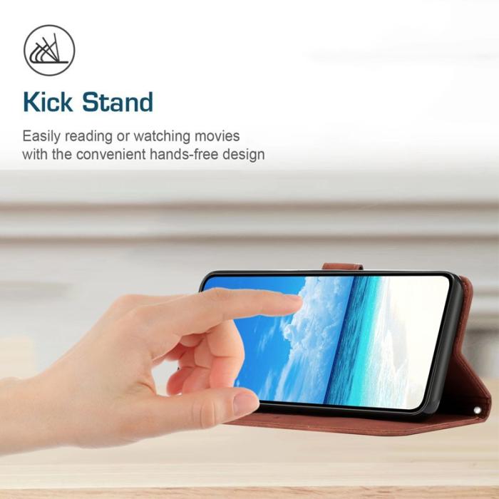OEM - Mobilfodral för Samsung Galaxy S26 Ultra Ställfunktion Konstläder - Brun