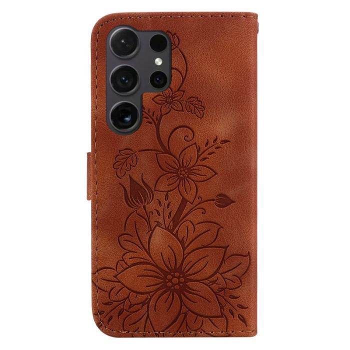 OEM - Mobilfodral för Samsung Galaxy S26 Ultra Ställfunktion Konstläder - Brun