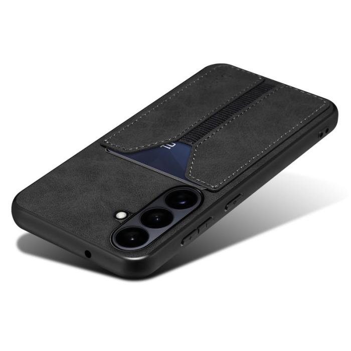 DENIOR - DENIOR Mobilfodral för Samsung Galaxy S26 Kortfack Konstläder + TPU - Svart