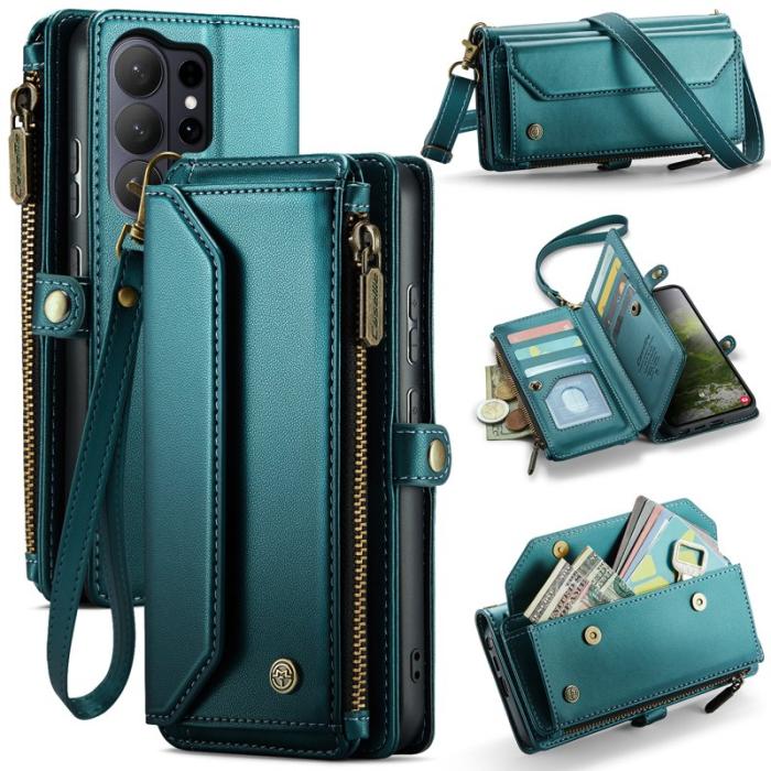 Caseme - CaseMe Mobilfodral för Samsung Galaxy S26 Ultra Konstläder 10 kortfack - Grön