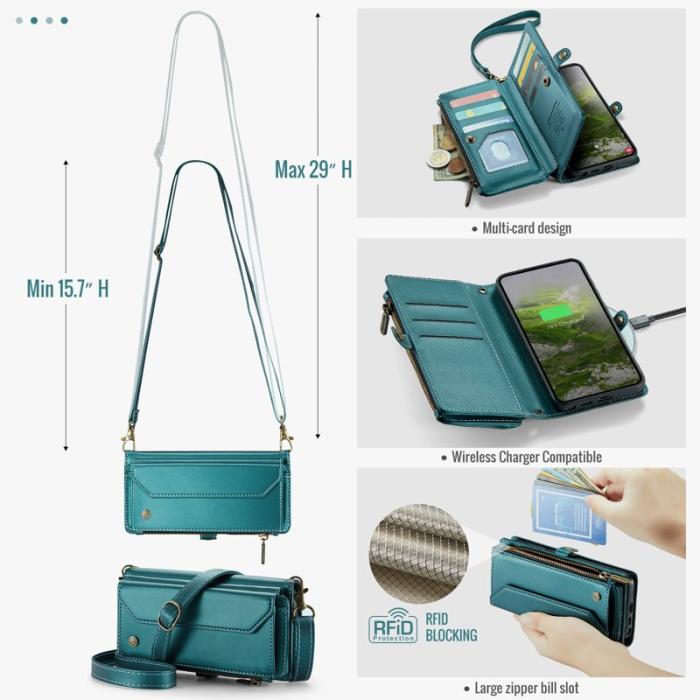 Caseme - CaseMe Mobilfodral för Samsung Galaxy S26 Ultra Konstläder 10 kortfack - Grön
