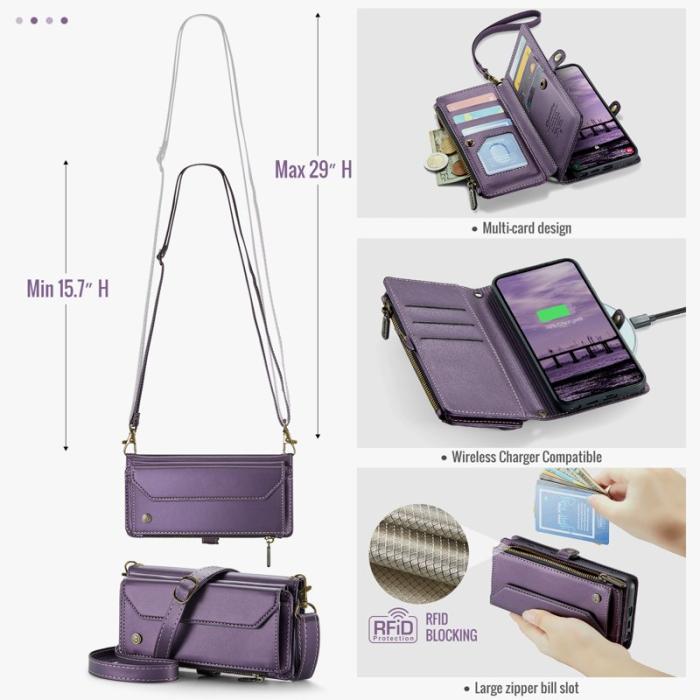 Caseme - CaseMe Mobilfodral för Samsung Galaxy S26 Ultra Konstläder 10 kortfack - Lila