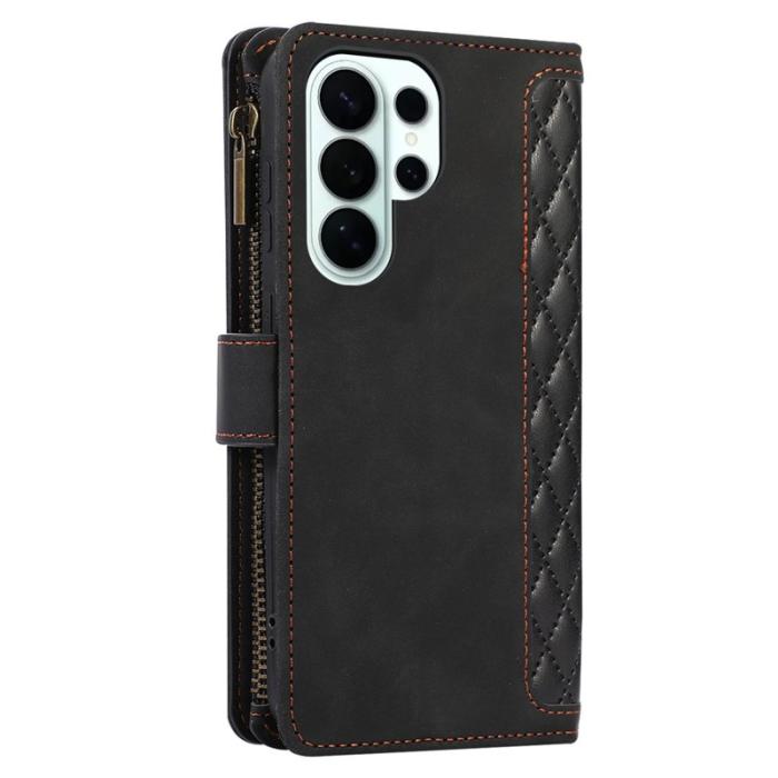 OEM - Mobilfodral för Samsung Galaxy S26 Ultra Konstläder 9 kortfack - Svart