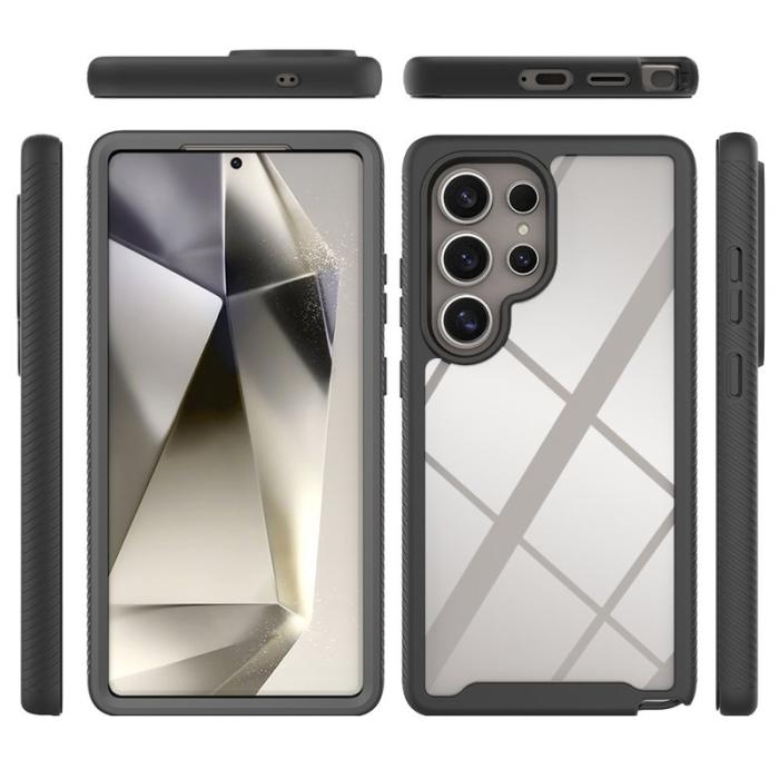 OEM - Mobilskal för Samsung Galaxy S26 Ultra Transparent PC + TPU - Svart