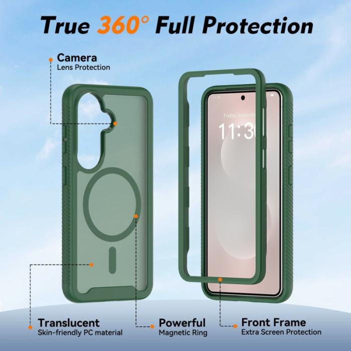 OEM - Mobilskal för Samsung Galaxy S26 Magnetiskt 2 i 1 PC + TPU - Grön