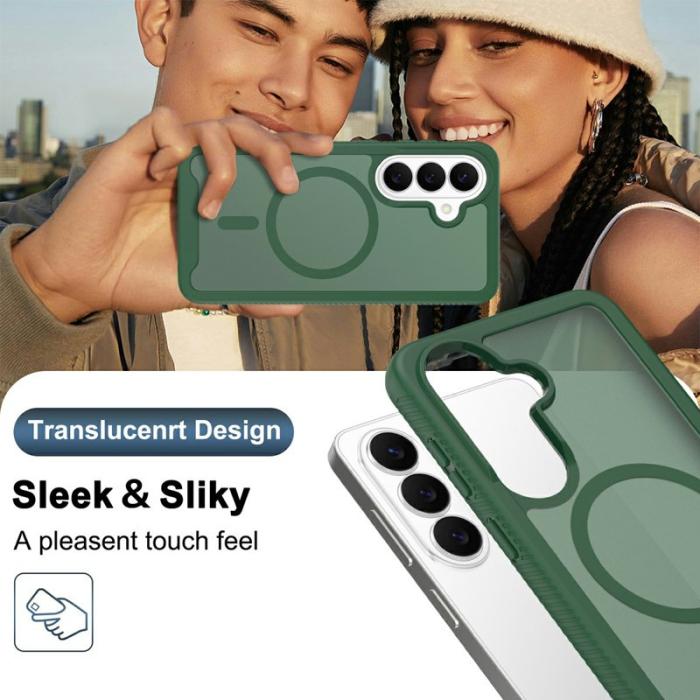 OEM - Mobilskal för Samsung Galaxy S26 Magnetiskt 2 i 1 PC + TPU - Grön