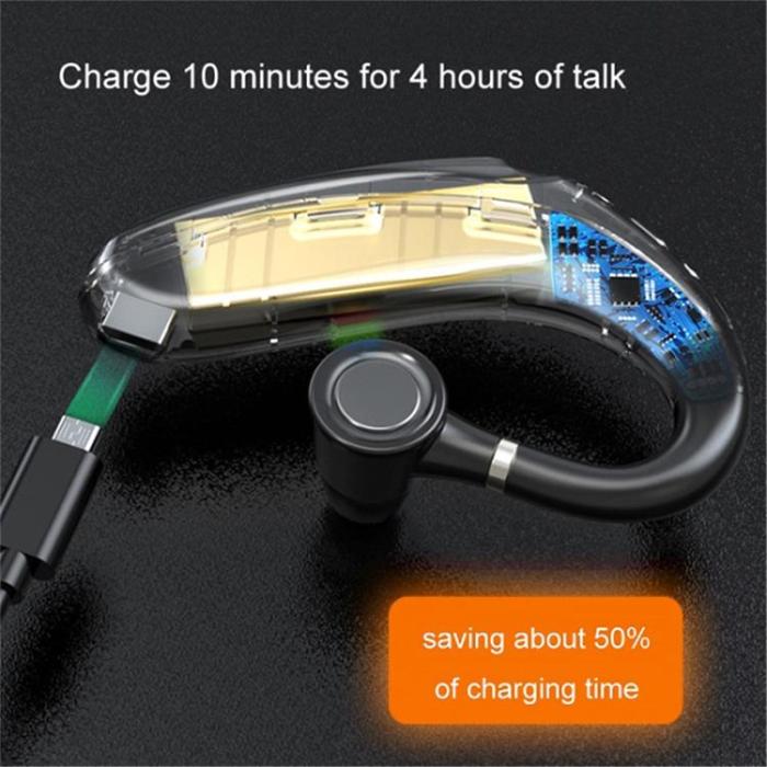 OEM - Single In-Ear Hörlur Bluetooth 300mAh Battery Earhook Q12
