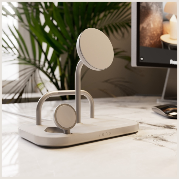 ZENS - Zens 4-i-1 Qi2 Magnetisk Trådlös Laddare 60W iPhone Apple Watch Airpods