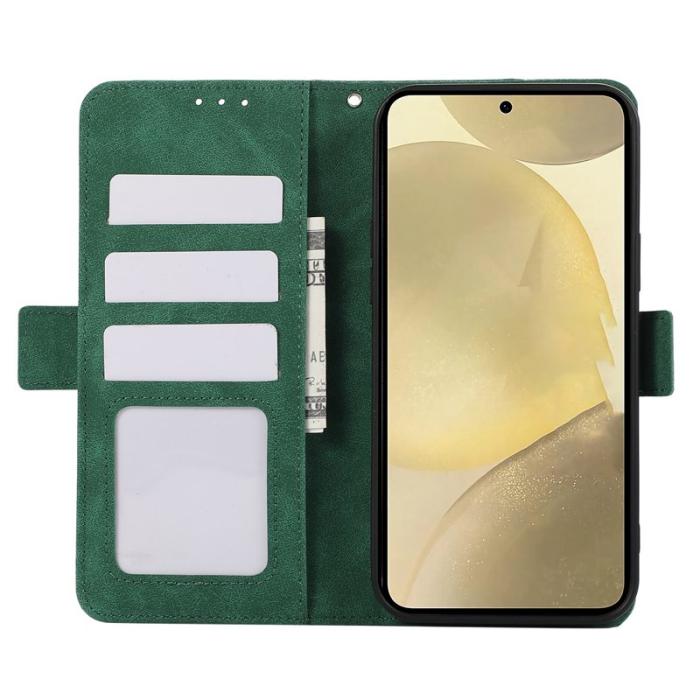 ABEEL - ABEEL Samsung Galaxy Xcover7 Konstläder Plånboksfodral med RFID-Skydd - Grön