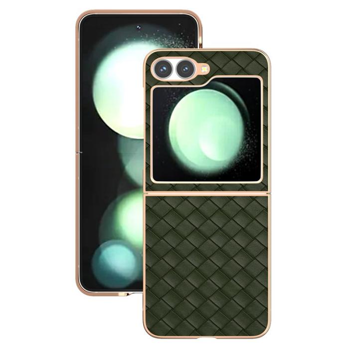 ABEEL - ABEEL Z Flip7 FE 5G Mobilskal Woven Texture Grön