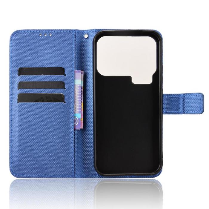 A-One Brand - Xiaomi 17 Pro Max Plånboksfodral Diamond Texture Med Rem - Blå