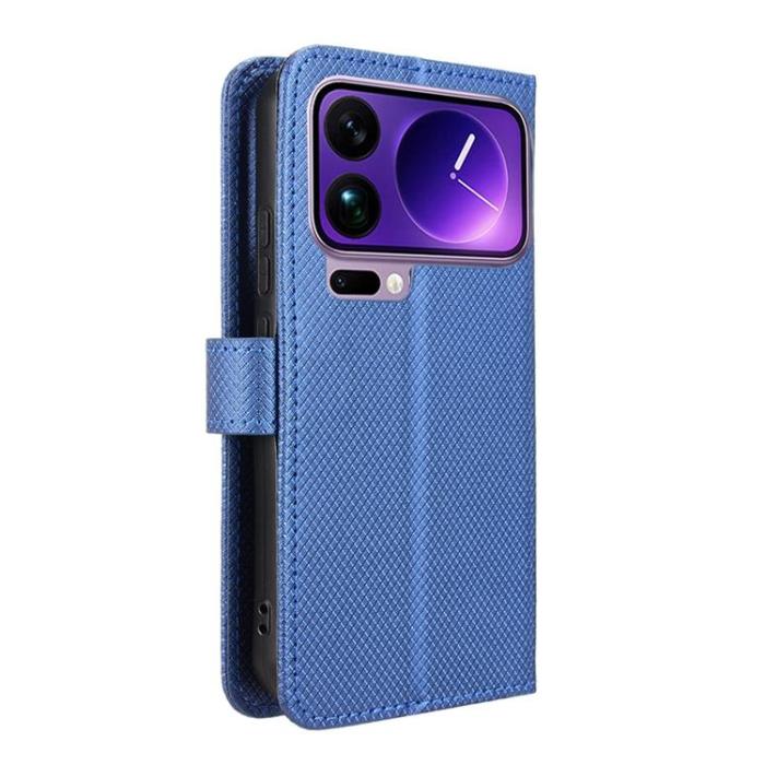 A-One Brand - Xiaomi 17 Pro Max Plånboksfodral Diamond Texture Med Rem - Blå