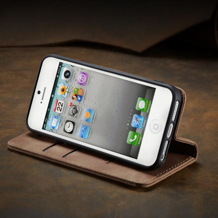 Caseme - CASEME 013 Mobilskal för iPhone 5s/SE (1:a gen) Konstläder - Brun