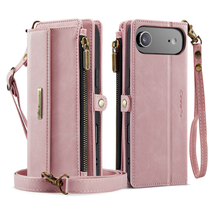 Caseme - CASEME iPhone Air Plånboksfodral Zipper RFID C39 - Rosa