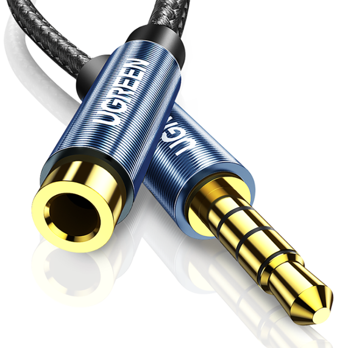 Ugreen - Ugreen Adapter Kabel Extension AUX Minijack 3.5 mm 1.5m - Blå