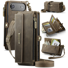 Caseme - CASEME iPhone Air Plånboksfodral Zipper RFID C39 - Brun