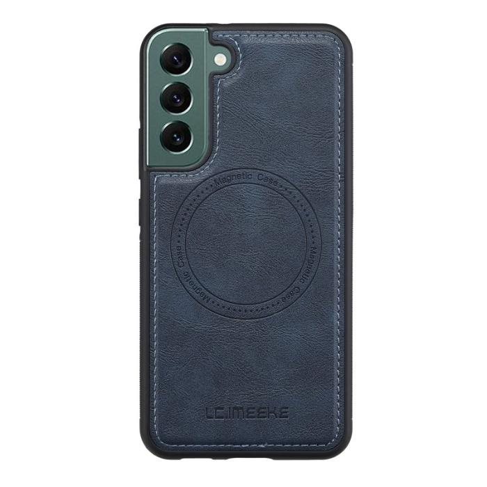 LC.imeeke - LC.IMEEKE L3 Fodral för Samsung Galaxy S21 FE 5G - KonstLäder - Blå