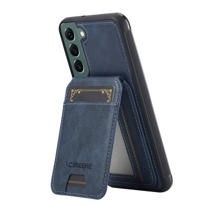 LC.imeeke - LC.IMEEKE L3 Fodral för Samsung Galaxy S21 FE 5G - KonstLäder - Blå