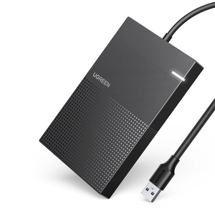 Ugreen - Ugreen Hard Disk Box Med Kabel - Svart