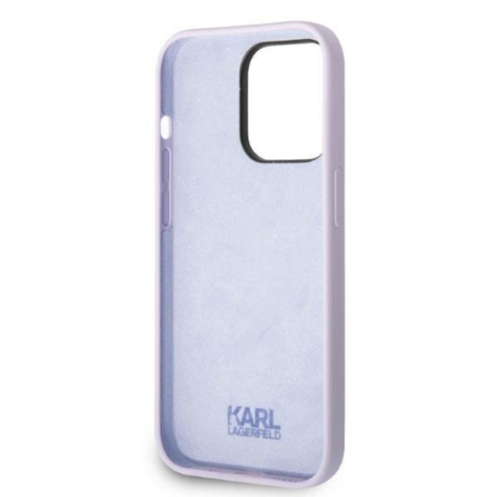 KARL LAGERFELD - Karl Lagerfeld iPhone 14 Pro Skal Silicone Ikonik - Lila