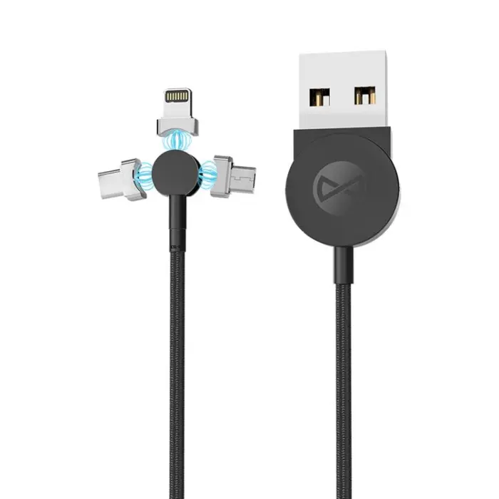 Corsair - Forever Core 3in1 USB/MicroUSB/Lightning/Typ-C Kabel Magnetic 1m