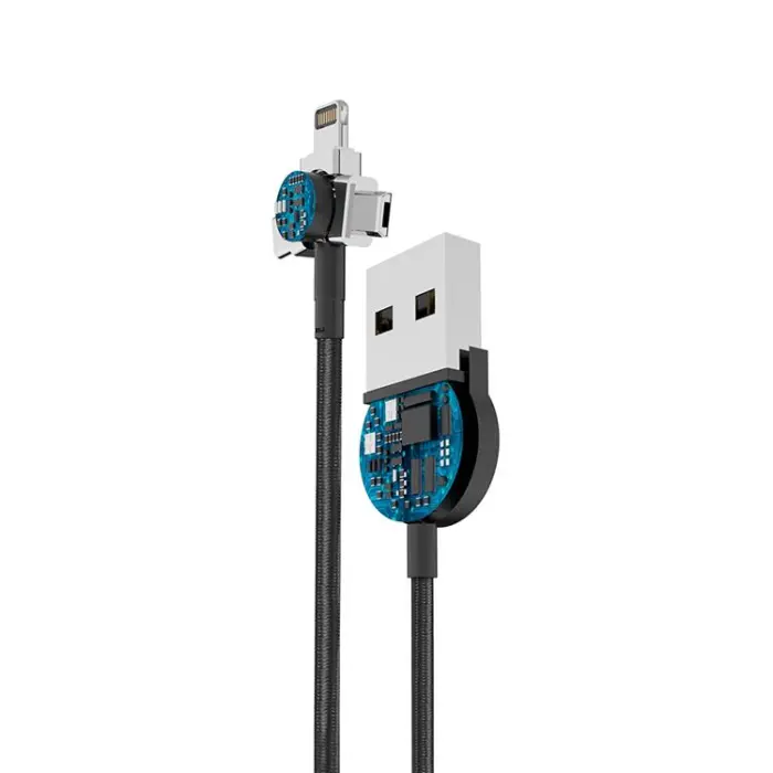 Corsair - Forever Core 3in1 USB/MicroUSB/Lightning/Typ-C Kabel Magnetic 1m
