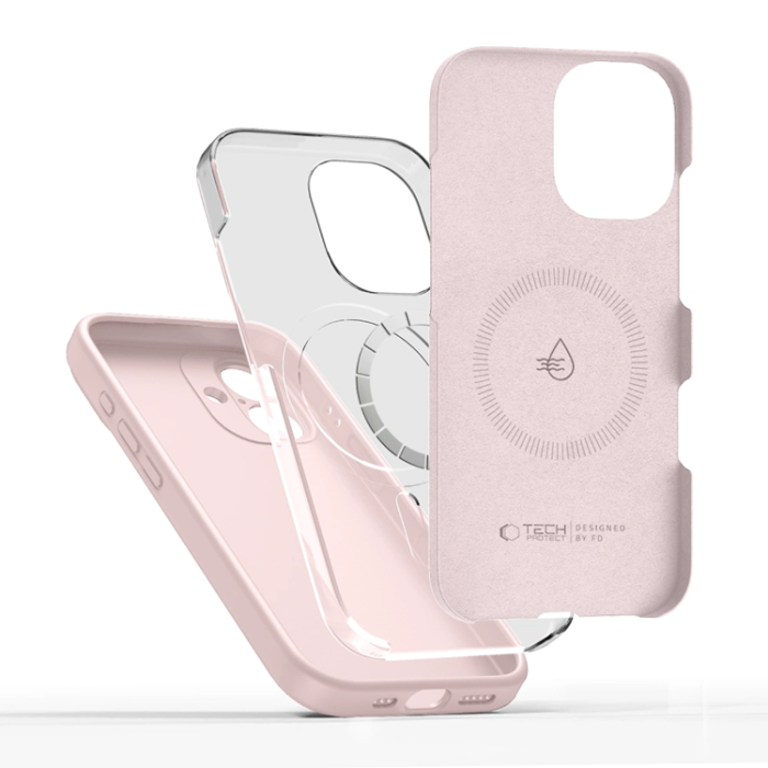 Tech-Protect - Tech-Protect iPhone 17 Mobilskal Magsafe Silikon - Pearl Rosa