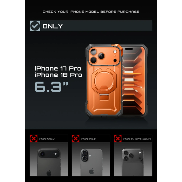 SupCase - SupCase Mobilskal För iPhone 18 Pro/17 Pro Magsafe UB Grip - Coral