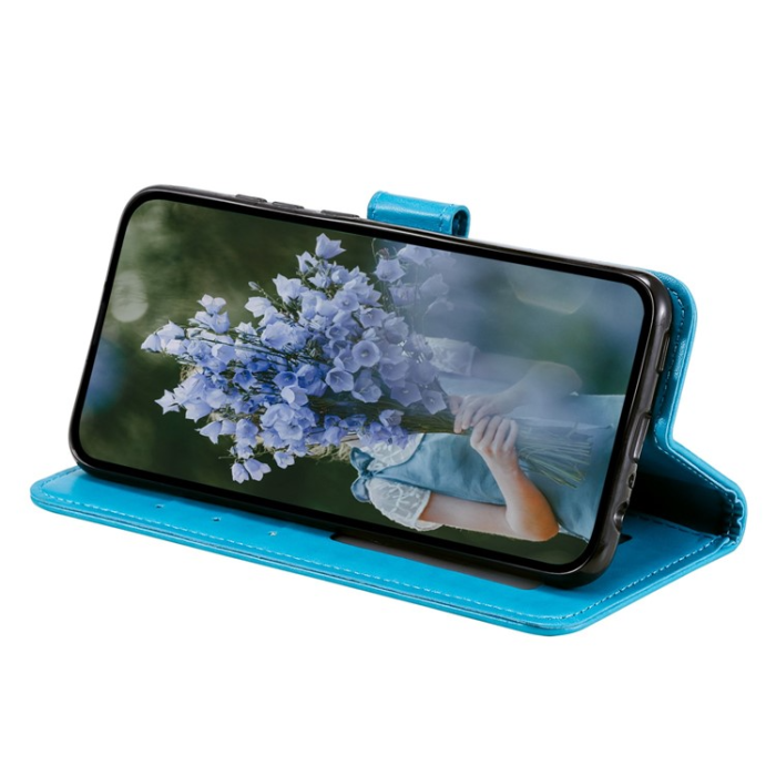 A-One Brand - Sony Xperia 10 V Plånboksfodral Imprinted Mandala Flower - Blå