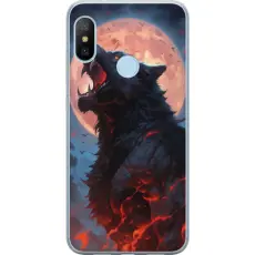 iSecrets - Genomskinligt Skal kompatibel med Xiaomi Mi A2 Lite med Ylande varg