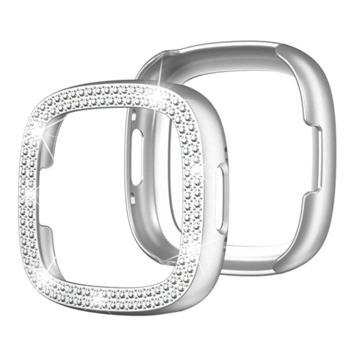 OEM - Fitbit Versa 4/Sense 2 Skal Rhinestone - Silver