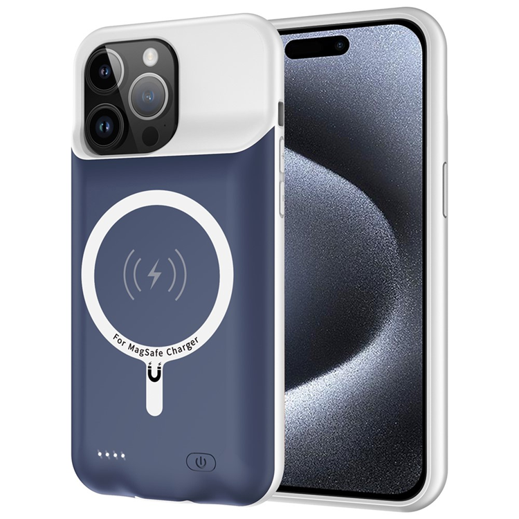 iPhone 15 Pro Max Batteriskal Magsafe 8500mAh - Blå | 2353 | AlltMobil