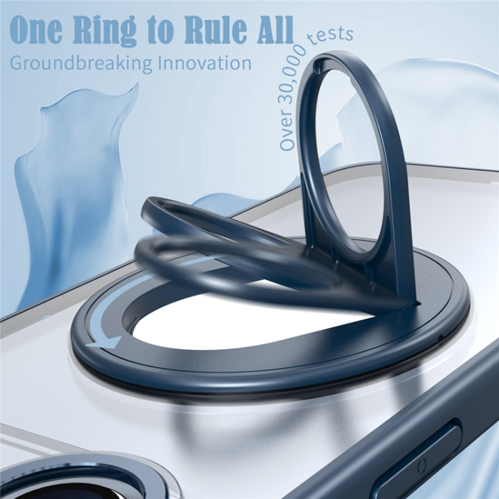 A-One Brand - iPhone 17 Air Mobilskal MagSafe Rotating Kickstand - Mörkblå