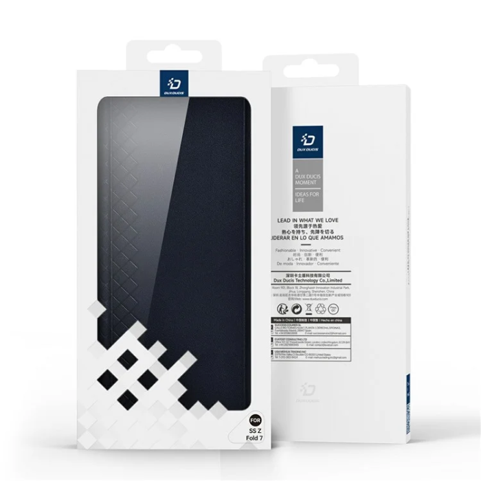 Dux Ducis - Dux Ducis Galaxy Z Fold 7 5G Plånboksfodral Bril Läder - Blå
