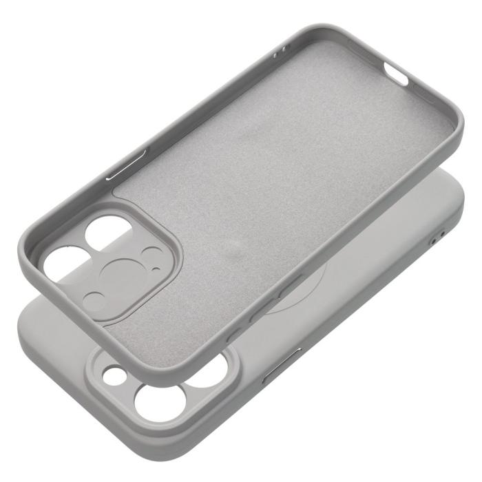 OEM - iPhone 15 Pro Max Mobilskal Magsafe Silikon - Titanium Grå