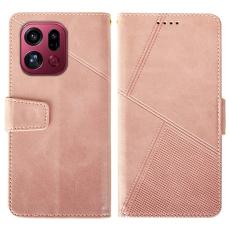 IDEWEI - IDEWEI Oppo Find X9 Pro Pl&aring;nboksfodral Konstl&auml;der St&auml;ll - Rosa