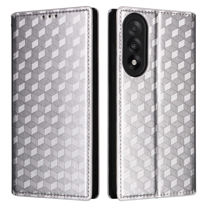 A-One Brand - OnePlus Nord 5 Plånboksfodral Rhombus Imprint - Silver