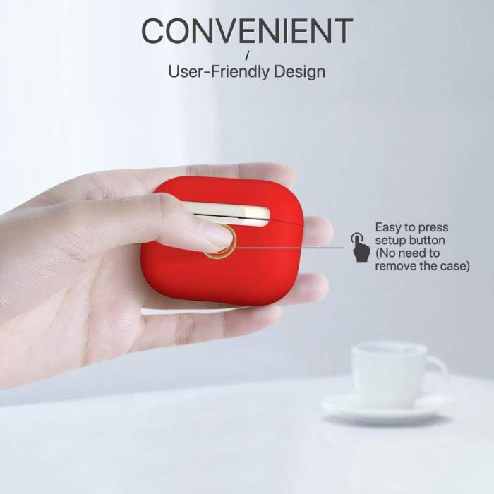UTGATT1 - Airpods Pro 1 Skal Liquid Silicone - Röd